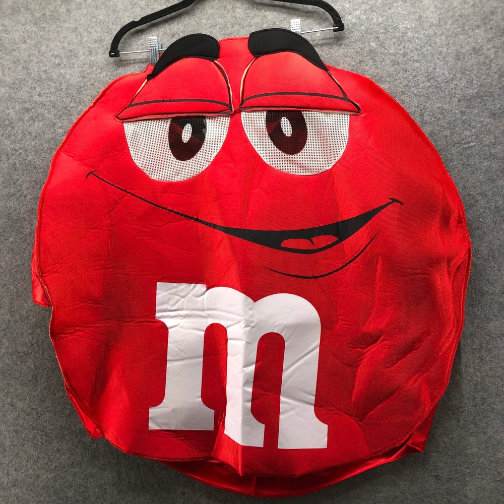 Rasta Imposta Red M&M Character Costume Adult One Size Red Polyester Blend